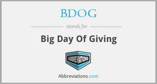 BDOG - Big Day Of Giving