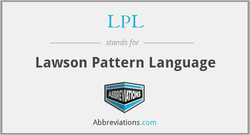 LPL - Lawson Pattern Language