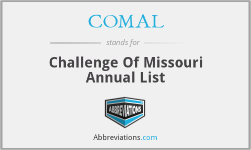 COMAL - Challenge Of Missouri Annual List