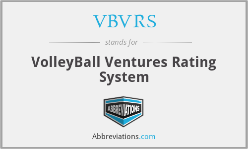 VBVRS - VolleyBall Ventures Rating System
