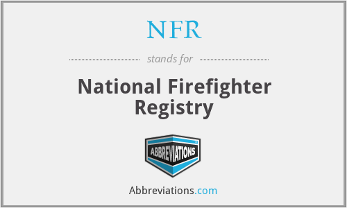 NFR - National Firefighter Registry