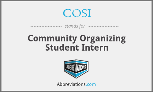 COSI - Community Organizing Student Intern