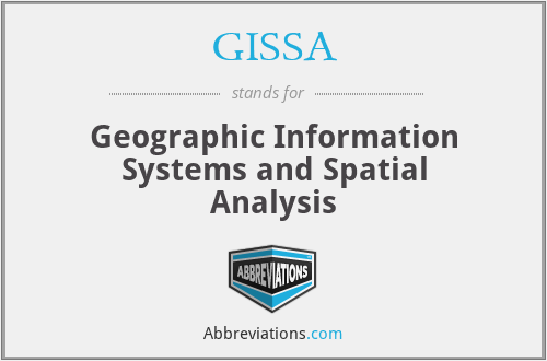 GISSA - Geographic Information Systems and Spatial Analysis