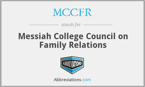 MCCFR - Messiah College Council on Family Relations