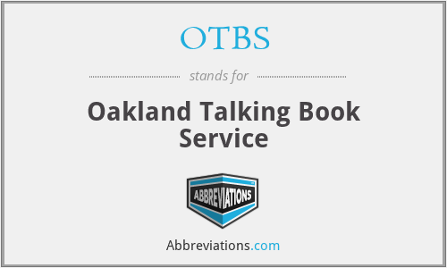 OTBS - Oakland Talking Book Service