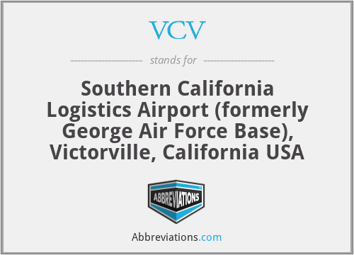 VCV - Southern California Logistics Airport (formerly George Air Force Base), Victorville, California USA