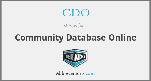 CDO - Community Database Online