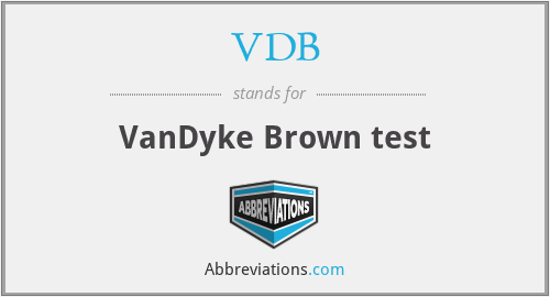 VDB - VanDyke Brown test