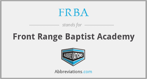 FRBA - Front Range Baptist Academy
