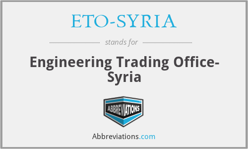 ETO-SYRIA - Engineering Trading Office- Syria