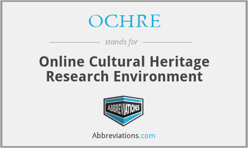 OCHRE - Online Cultural Heritage Research Environment