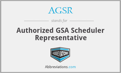 AGSR - Authorized GSA Scheduler Representative