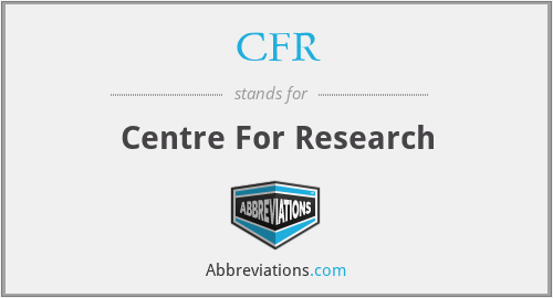 CFR - Centre For Research