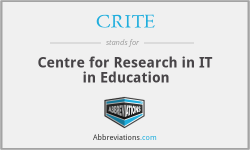 CRITE - Centre for Research in IT in Education