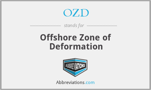 OZD - Offshore Zone of Deformation