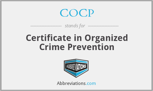 COCP - Certificate in Organized Crime Prevention