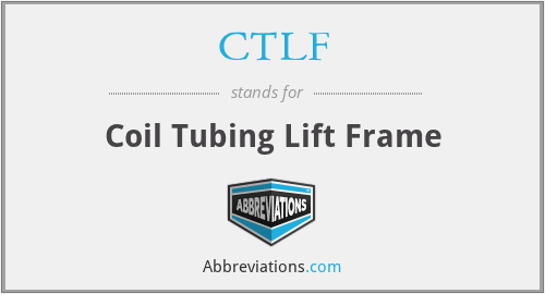 CTLF - Coil Tubing Lift Frame