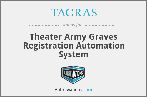 TAGRAS - Theater Army Graves Registration Automation System