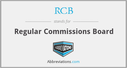 RCB - Regular Commissions Board