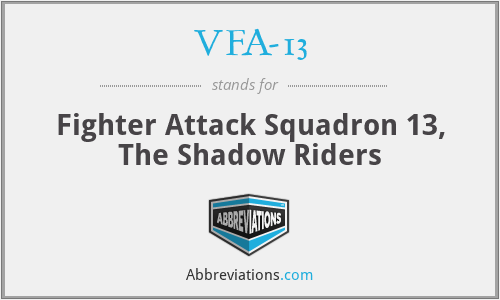 VFA-13 - Fighter Attack Squadron 13, The Shadow Riders