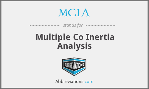 MCIA - Multiple Co Inertia Analysis