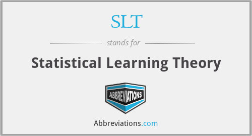 SLT - Statistical Learning Theory