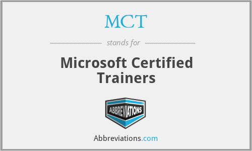 MCT - Microsoft Certified Trainers