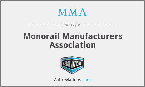 MMA - Monorail Manufacturers Association