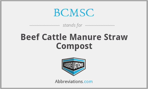 BCMSC - Beef Cattle Manure Straw Compost