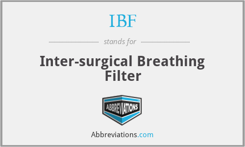 IBF - Inter-surgical Breathing Filter