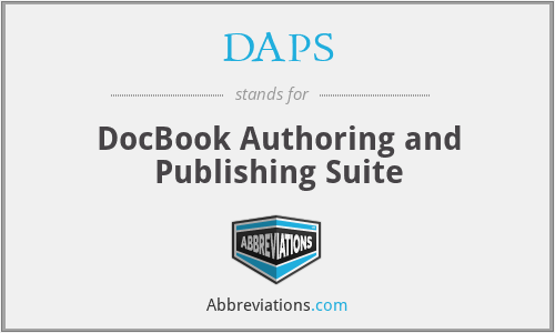 DAPS - DocBook Authoring and Publishing Suite