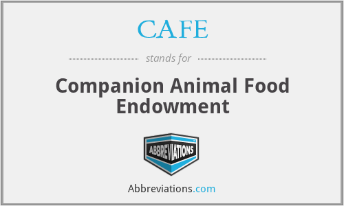 CAFE - Companion Animal Food Endowment