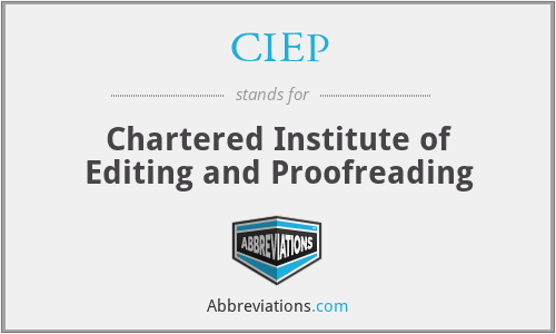 CIEP - Chartered Institute of Editing and Proofreading