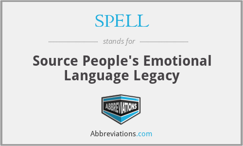 SPELL - Source People's Emotional Language Legacy
