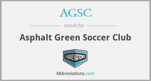 AGSC - Asphalt Green Soccer Club