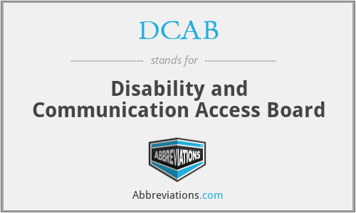 DCAB - Disability and Communication Access Board