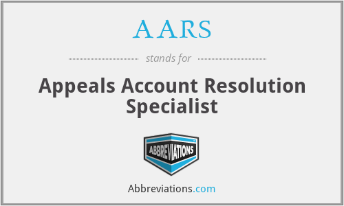 AARS - Appeals Account Resolution Specialist