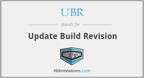 UBR - Update Build Revision