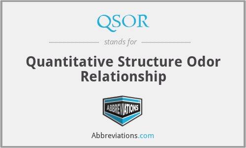QSOR - Quantitative Structure Odor Relationship