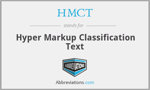 HMCT - Hyper Markup Classification Text