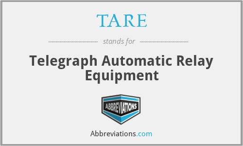 TARE - Telegraph Automatic Relay Equipment