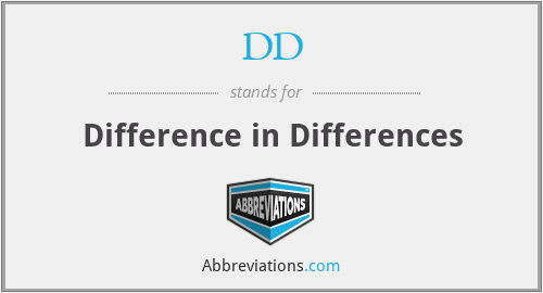 DD - Difference in Differences