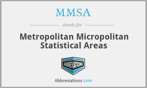 MMSA - Metropolitan Micropolitan Statistical Areas