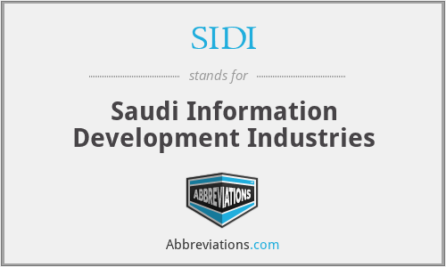 SIDI - Saudi Information Development Industries