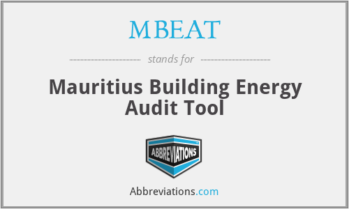 MBEAT - Mauritius Building Energy Audit Tool