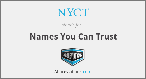 NYCT - Names You Can Trust