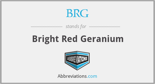 BRG - Bright Red Geranium
