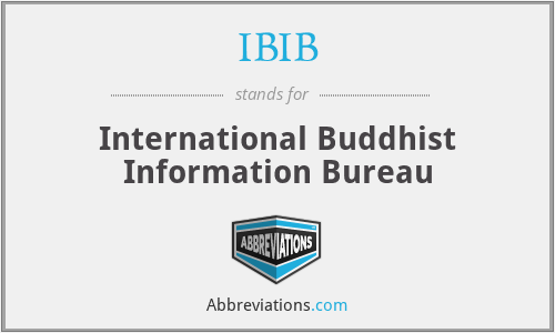 IBIB - International Buddhist Information Bureau