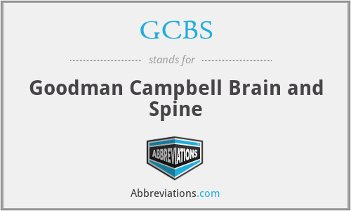 GCBS - Goodman Campbell Brain and Spine