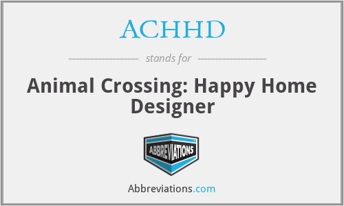 ACHHD - Animal Crossing: Happy Home Designer
